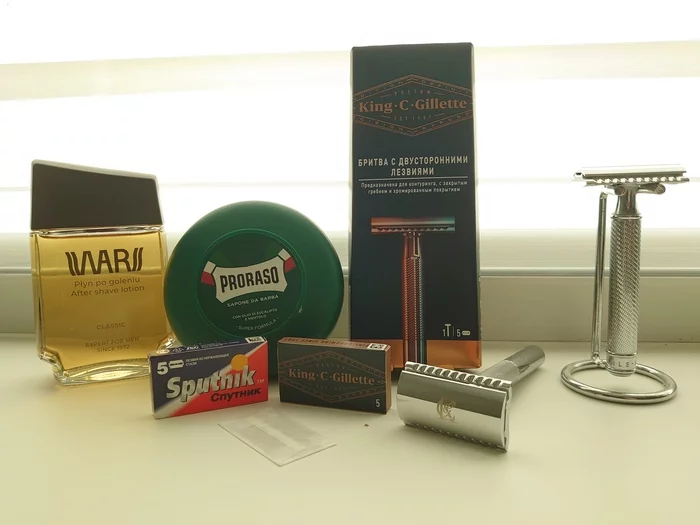 Is the King C. Gillette razor the best choice for a beginner? Muhle R89 copy? And a few words about Proraso green soap and Wars aftershave lotion - My, Razor, Shaving, Vkb, Shaving soap, T-Shaped Machine, Classic shaving, Longpost