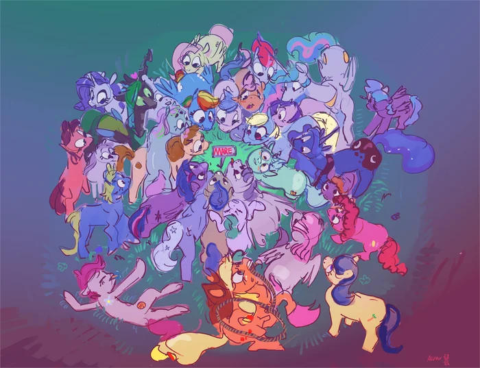 Mare - My Little Pony, Twilight sparkle, Princess Celestia, Fluttershy, Rainbow Dash, Applejack, Trixie, Princess Luna, Queen Chrysalis, Alumx