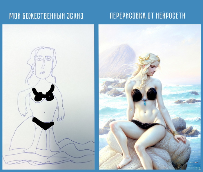 Моя попытка порисовать с помощью  нейросети