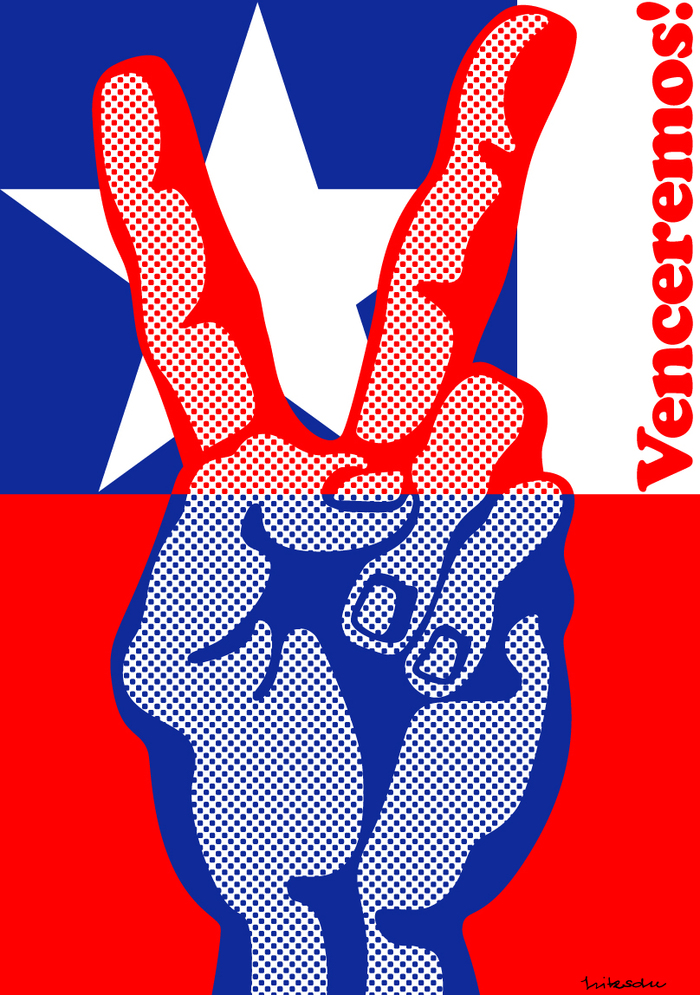 Плакат «Venceremos!» Векторная графика, Плакат, Агитационный плакат, ГДР