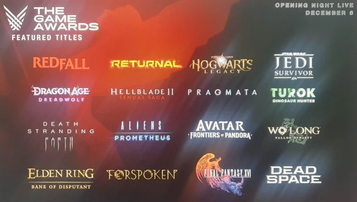 Possible leak of titles for The Game Awards - The Game Awards, Draining, Screenshot, Computer games, Gamers