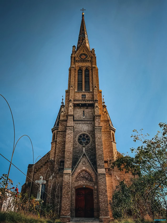 Sencha Church - My, Church, Catholic Church, Architecture, Story, Serbia, The photo, Mobile photography