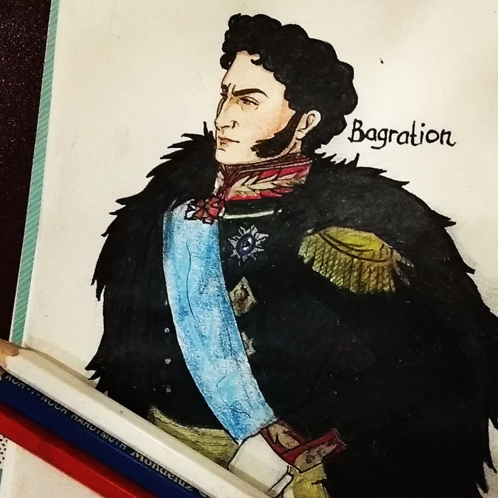 Bagration - My, Portrait, Artist, Monument, Art, Creation, Drawing, Bagration, Patriotic War of 1812, 1812, Heroes, Story, Order