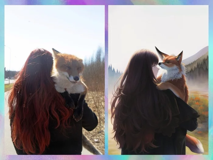 Fox in the Chinese neural network - My, Fox, Redheads, Нейронные сети