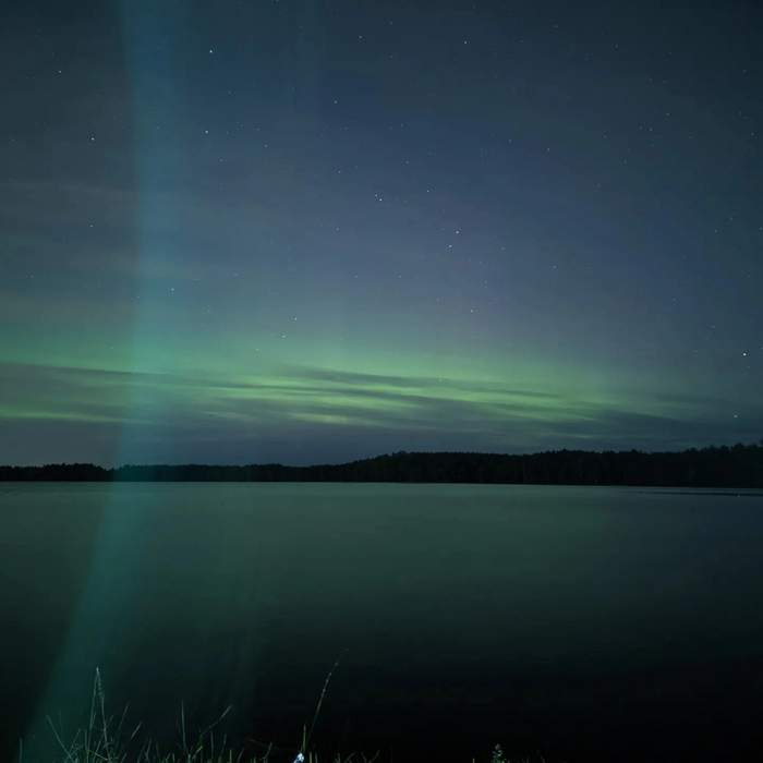 Северное сияние Полярное сияние, Ночь, Озеро, Фотография
