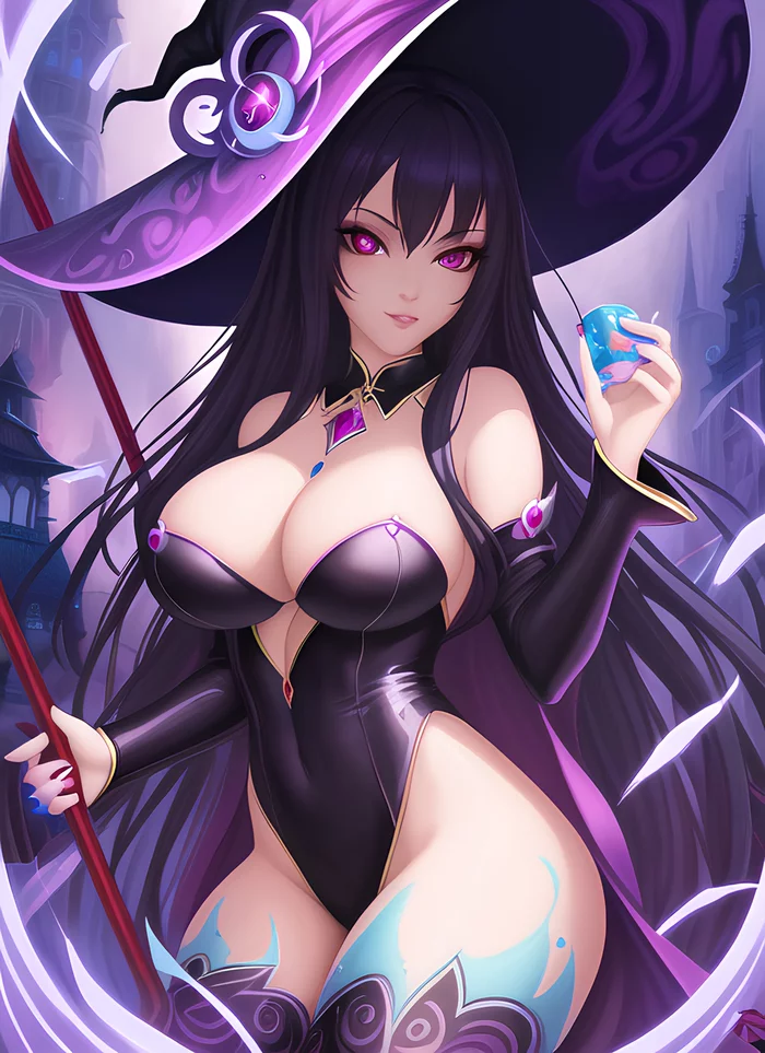 Witch... Witch... Witch!!! Anything V3 - My, Stable diffusion, Neural Networks, Digital, Art, Digital drawing, Creation, Witches, Girls, Anime, Longpost