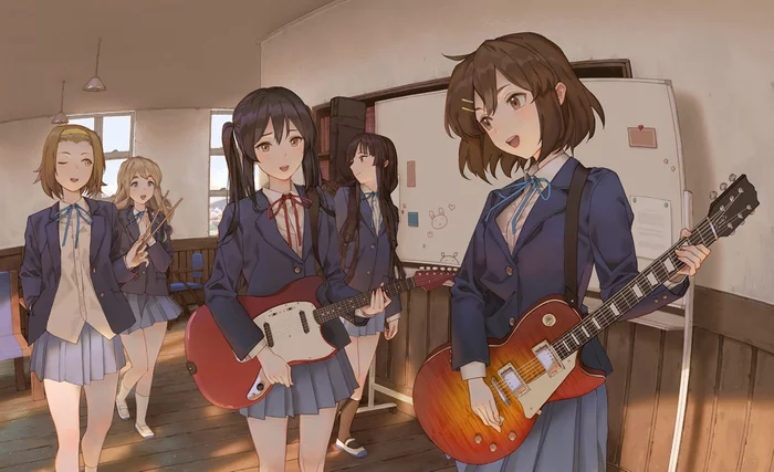 Light Music Club - Anime art, Anime, Tsumugi Kotobuki, Ritsu Tainaka, Akiyama Mio, Yui Hirasawa, k-On