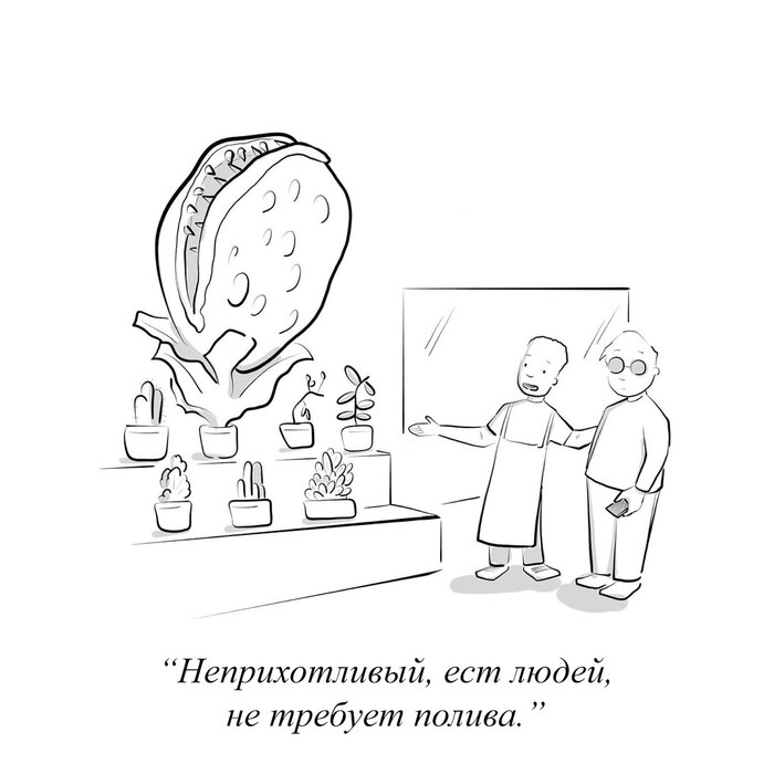 Он сам себя прокормит Комиксы, The New Yorker, Хищные растения