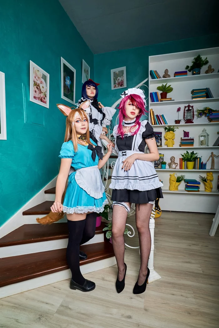 Genshin original maids - My, Cosplay, Cosplayers, Genshin impact, Housemaid, Longpost