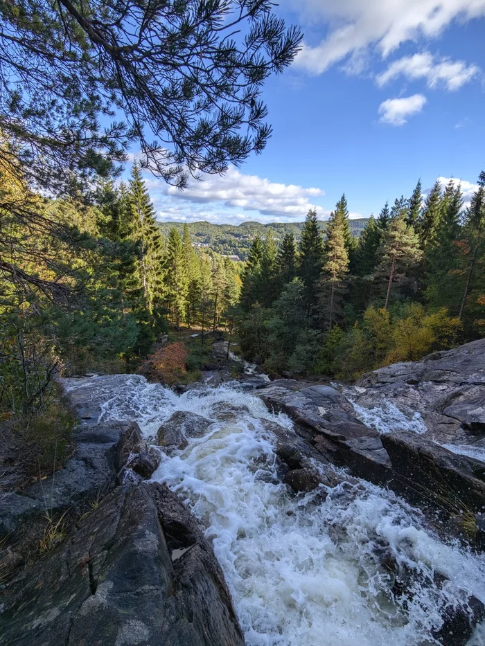 Рауона, Агдер. Норвегия - Моё, Норвегия, Природа, Осень, Река, Длиннопост, Фотография