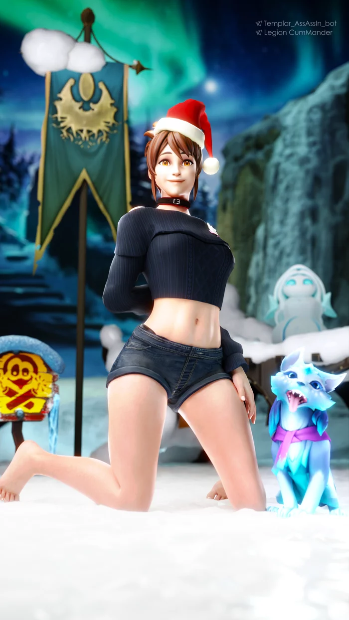 New Year's Marci Dota2 - NSFW, My, Dota, Dota 2, Marci, NsfwSal Art, Games, 3D, Girls