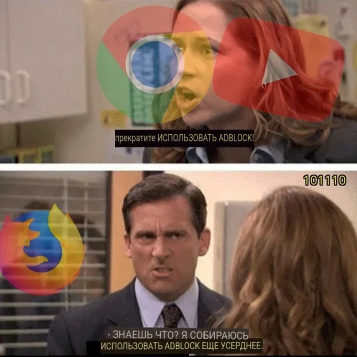     Firefox, Google Chrome, Adblock