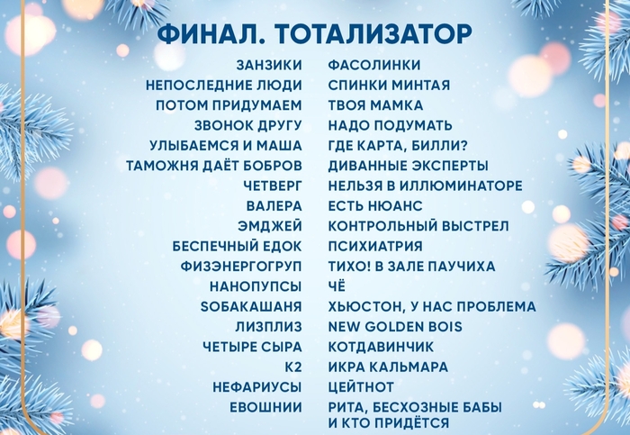 Названия команд к Квизах это особый вид искусства