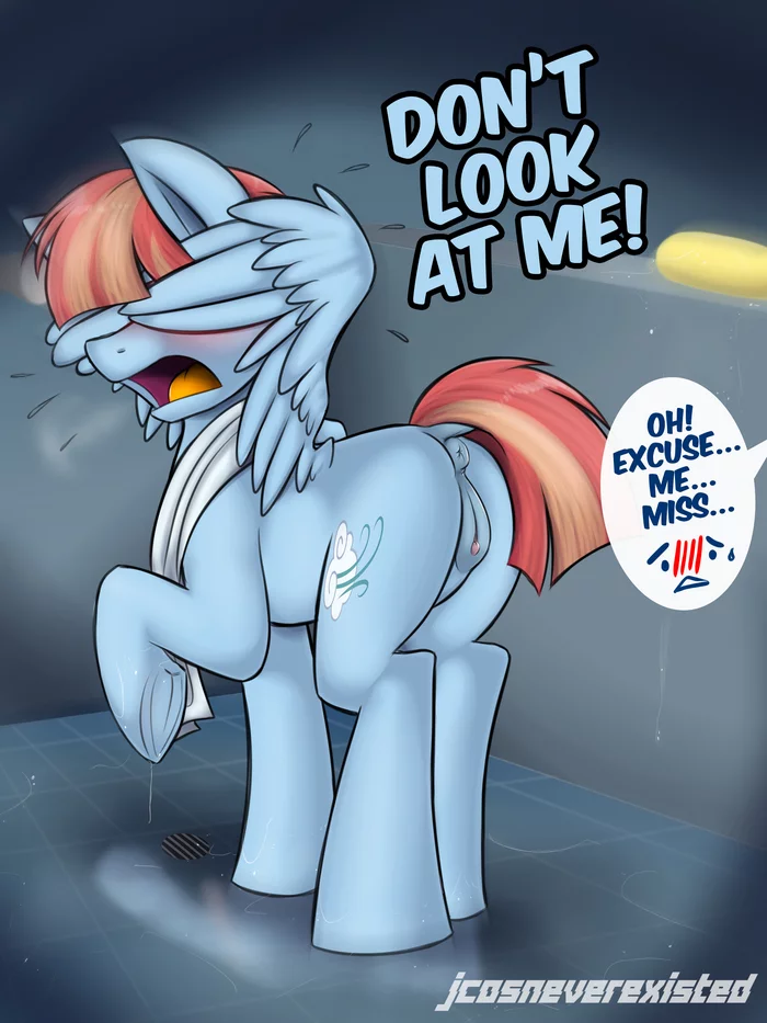 Don't look, I'm naked! - NSFW, My little pony, PonyArt, MLP Explicit, Windy Whistles