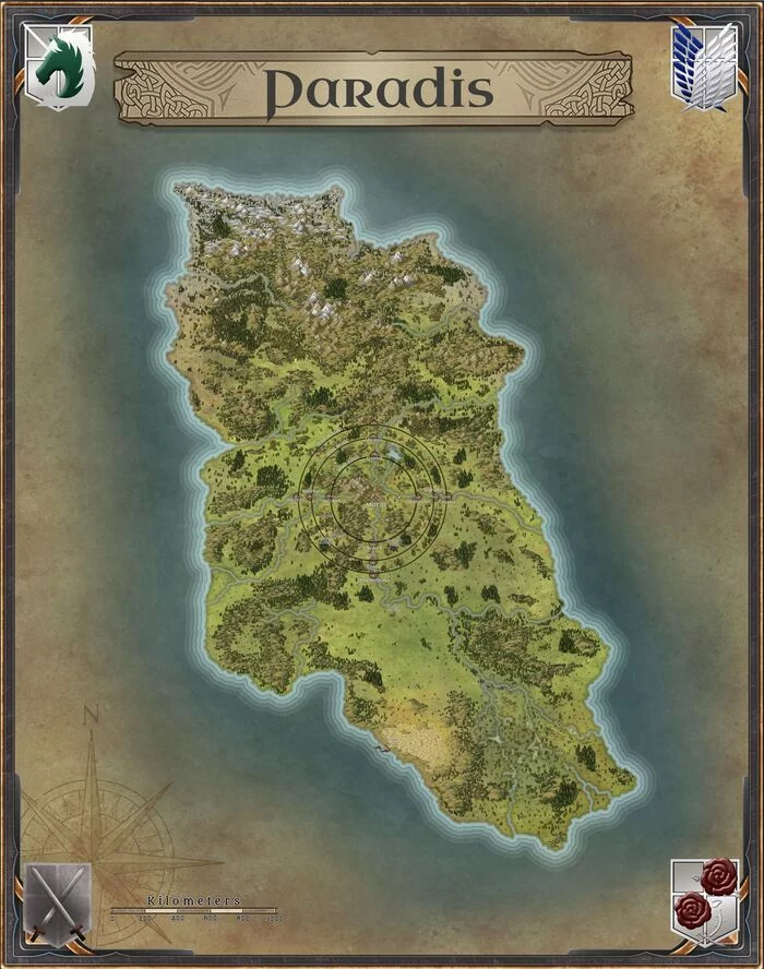 Found a map of Paradise Island o_O - Attack of the Titans, Paradise, Cards, Eren