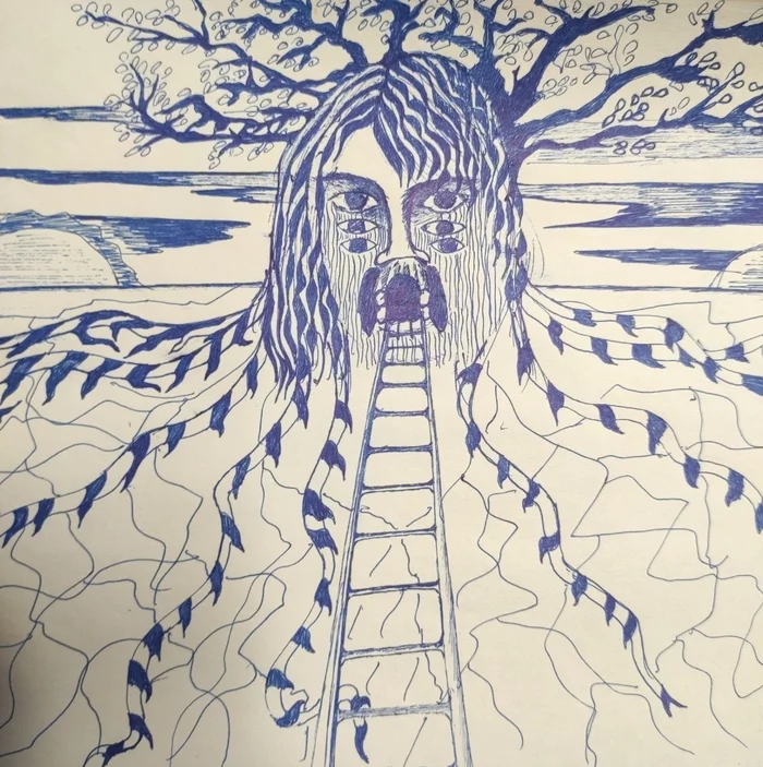 tree of self knowledge - My, Tree, Album, Ball pen, Drawing