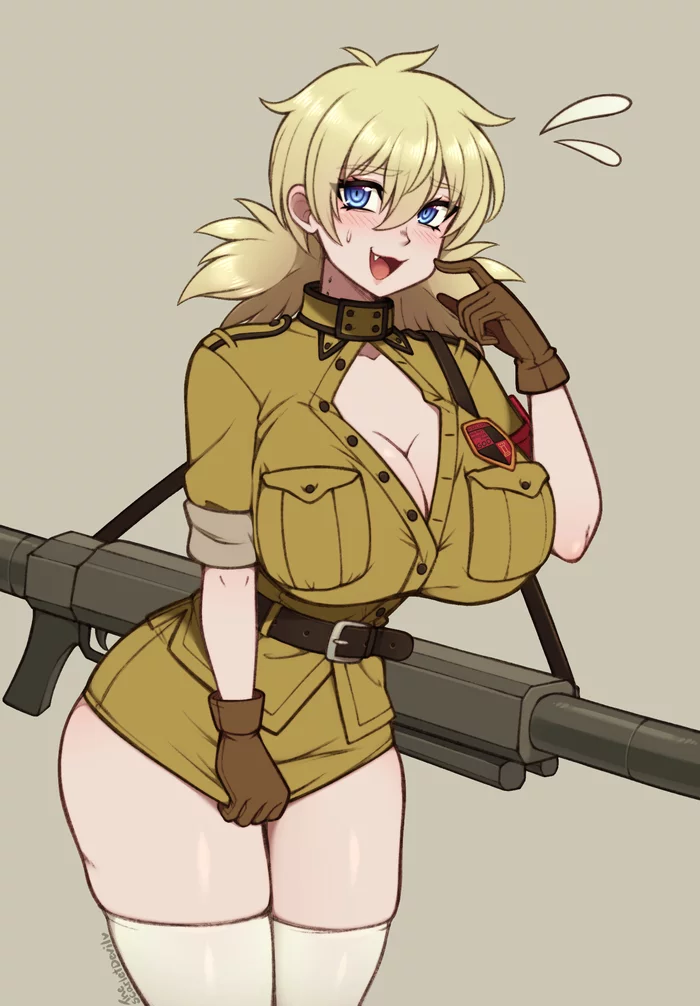 Uniforms are too small - NSFW, Thescarletdevil, Art, Anime, Hand-drawn erotica, Hellsing, Seras Victoria