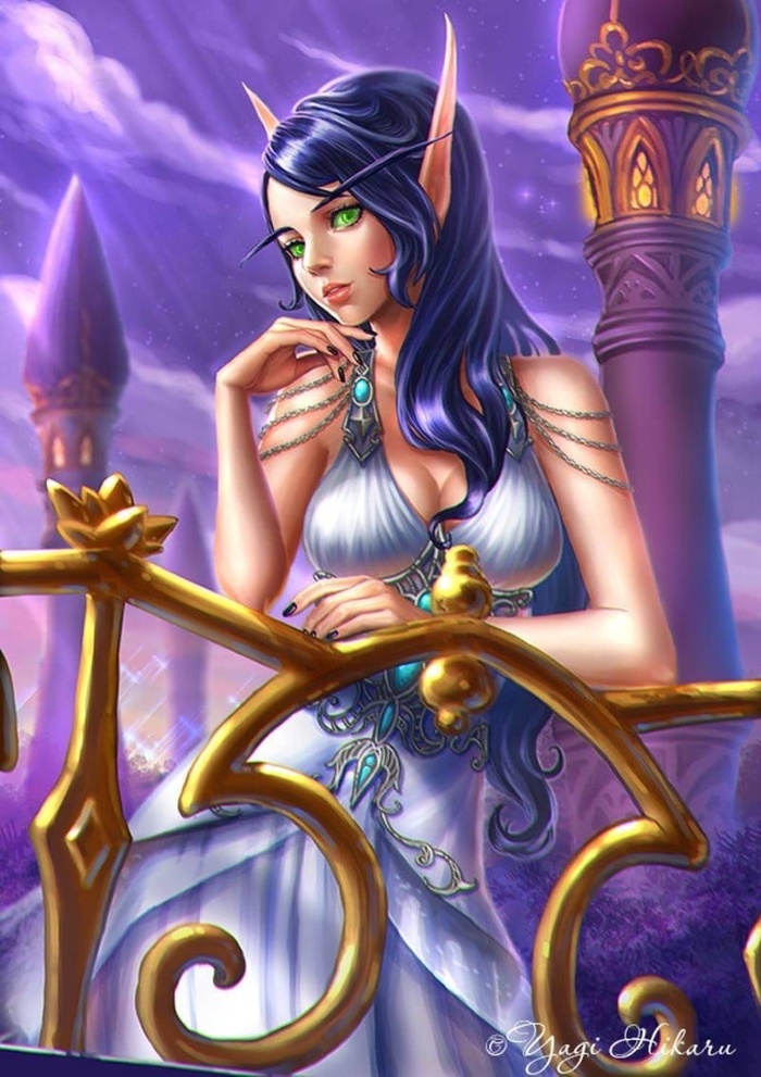 Blood elf by Hikaru Yagi , Game Art, World of Warcraft, Warcraft, , Blizzard