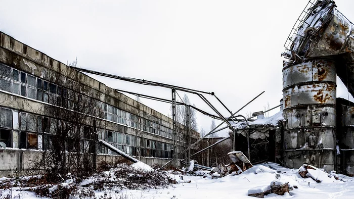 winter photo - My, The photo, Street photography, Abandoned factory, Snow, Urbanphoto