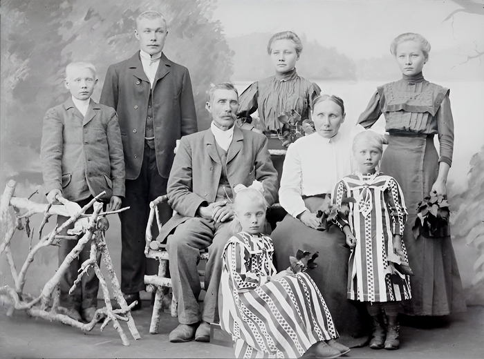 Фотографии из национальных архивов Эстонии: семьи Эстония, Архив, 1900, 1915, 1906, Семья, Длиннопост, Черно-белое фото