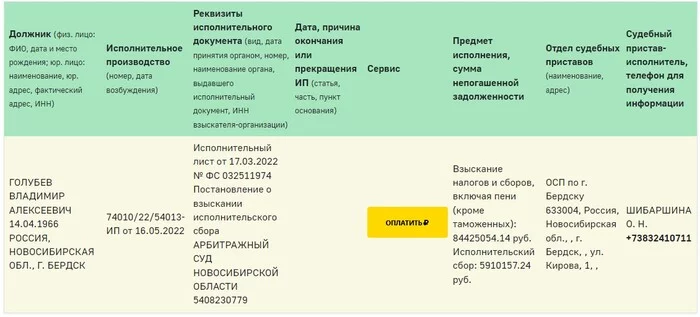 The speaker of the city council of Berdsk has 84 million rubles. debt to the tax - Deputies, Speaker, Berdsk, Debtor, FTS, FSSP, Video, Youtube, Longpost, Negative