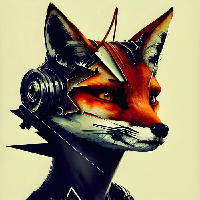 There are never too many foxes 8 - My, Fox, Stable diffusion, Нейронные сети, Steampunk