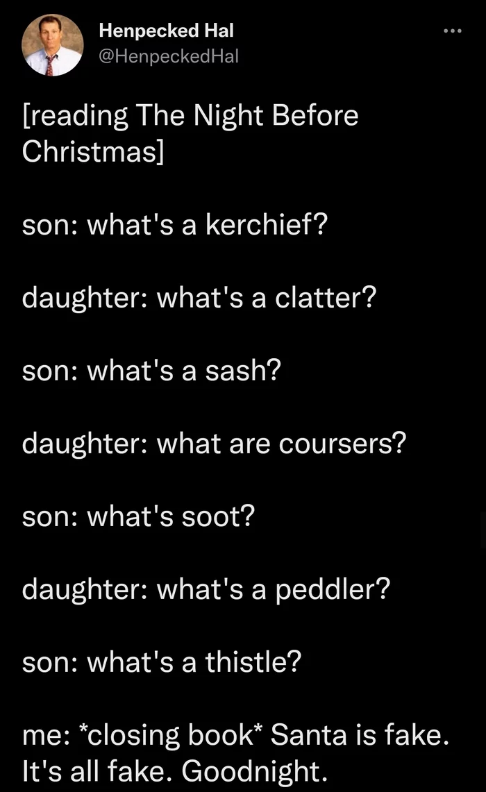 Sleep tight - Christmas, Parents and children, Poems, Santa Claus, Twitter, Screenshot