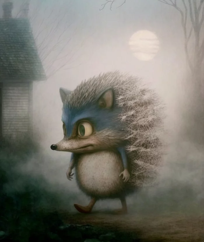 Sonic in the fog - Midjourney, Нейронные сети, Sonic the hedgehog