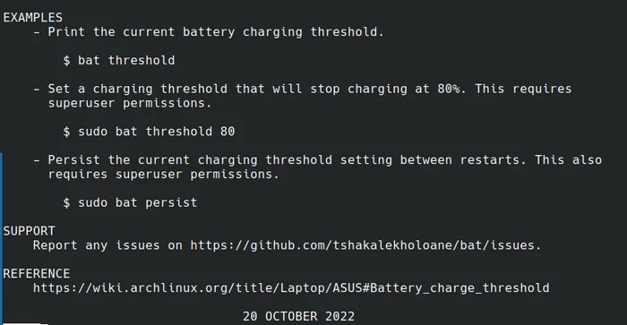Continuation of the post How to limit battery charging (set charge threshold) for ASUS laptops on Linux - Asus, Fedora, Linux, Battery, Terminal, IT, Programming, Ubuntu, Reply to post