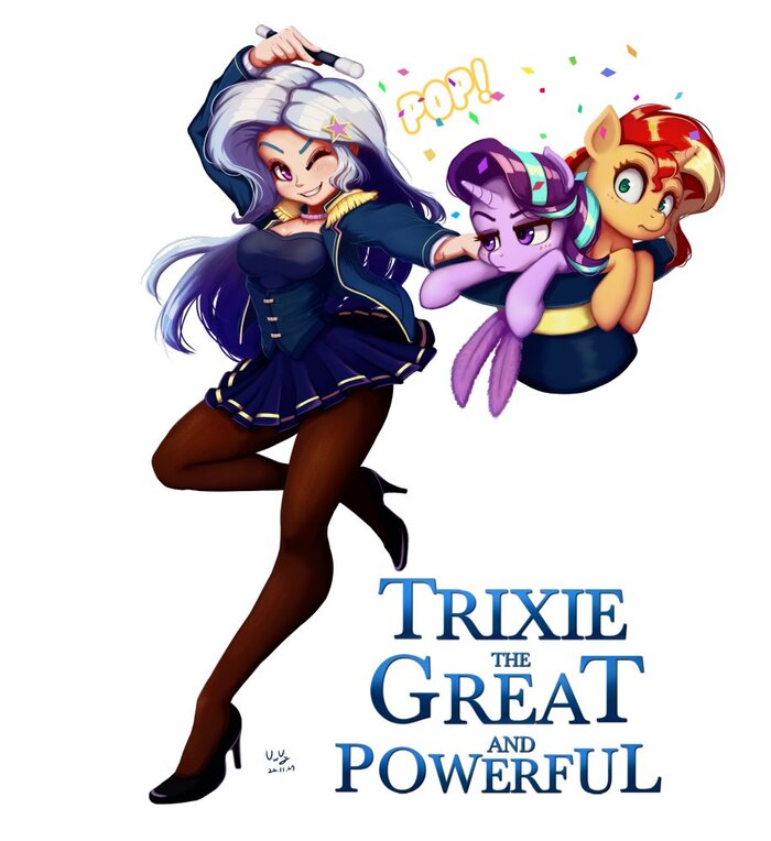   My Little Pony, Ponyart, The-park, Starlight Glimmer, Sunset Shimmer, Trixie, 