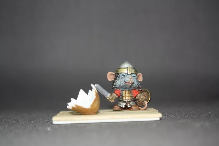 Chibi mouse figurine - My, Figurines, Miniature, Painting miniatures, Modeling, Mouse, Story, Technologist, Longpost