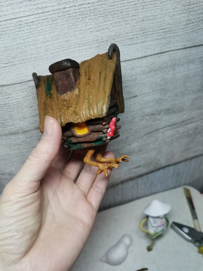 Нужен совет Нужен совет, Вата, Авторская игрушка, Избушка на курьих ножках, Рукоделие без процесса, Длиннопост