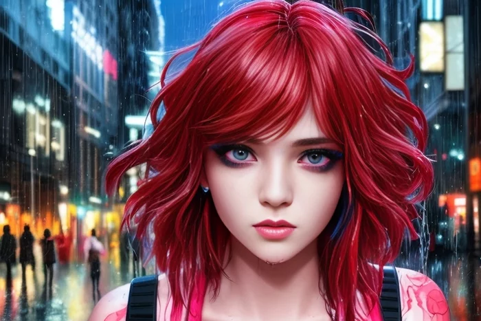 red hair girls - My, Нейронные сети, Stable diffusion, Girls, Art, Longpost, Neural network art