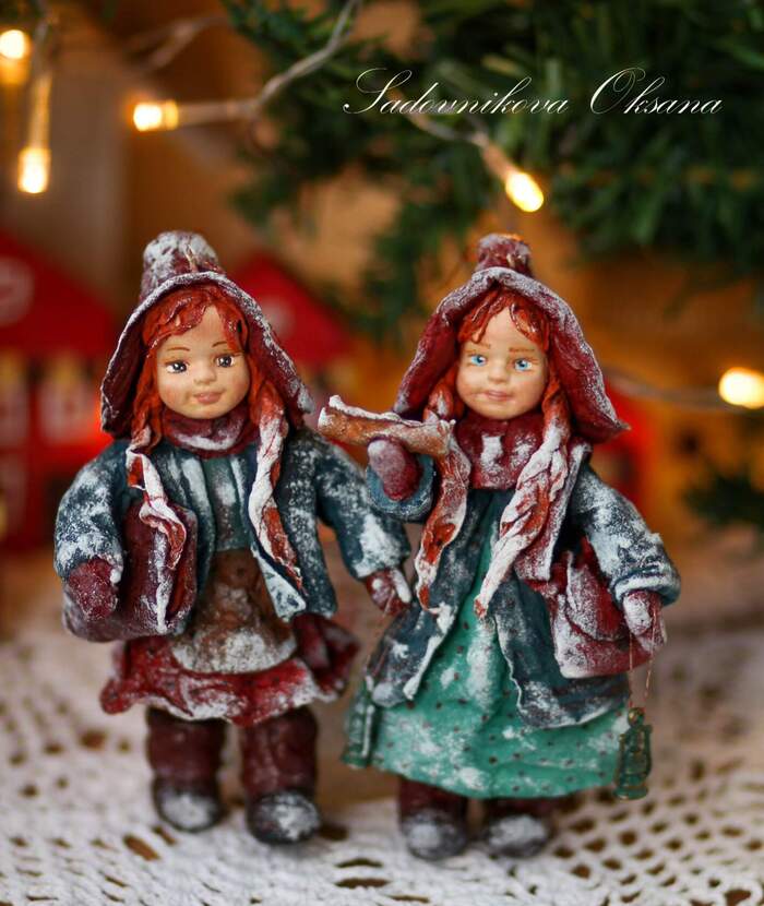 Cotton Christmas toys - Christmas decorations, New Year, Old New Year, Doll, crazy hands, Longpost