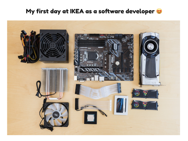 The first working day of a programmer at IKEA - Picture with text, IT humor, Reddit, Programmer, IKEA