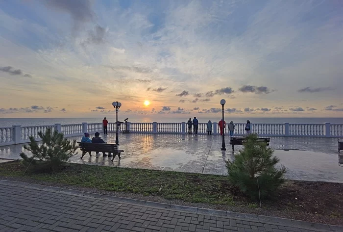 Winter in Anapa. December 2022 - My, Anapa, Black Sea, Краснодарский Край, Sunset, The photo