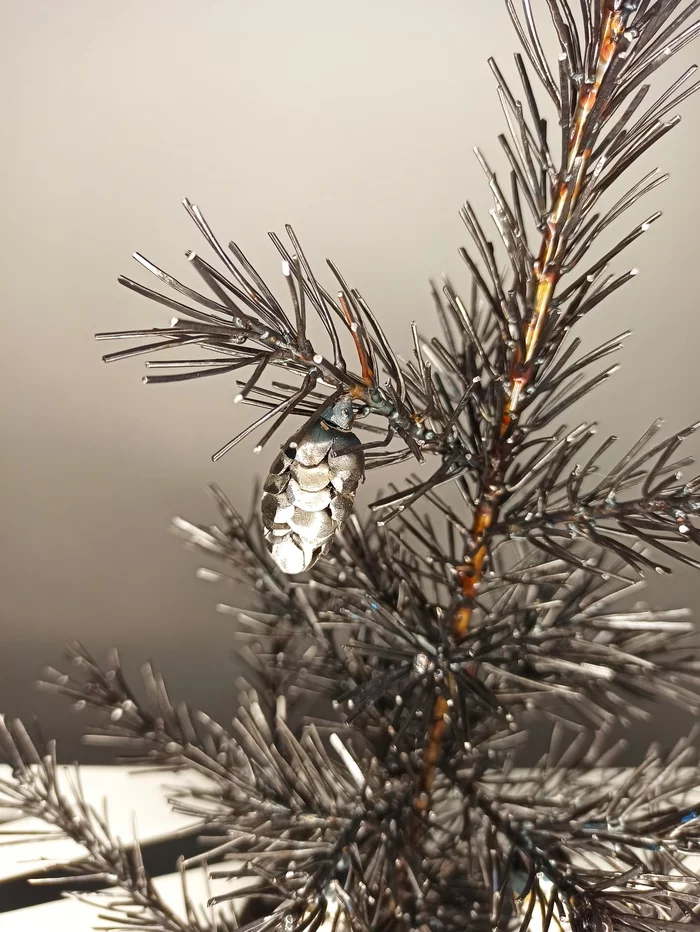 Christmas tree made of metal - My, Art welding, With your own hands, New Year, Soundless, Longpost, Metal products, Christmas trees