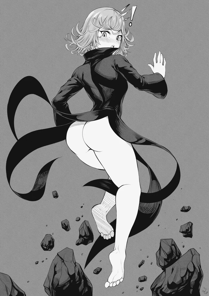 Tatsumaki - NSFW, Аниме, Anime Art, Арт, Девушки, Tatsumaki, Попа, Рисованная эротика, Speedl00ver