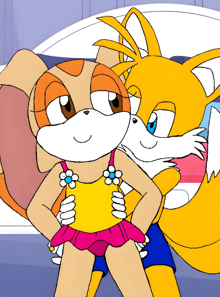 Tails and Cream getting ready for sex - Sex, Romance, Milota, Sonic X