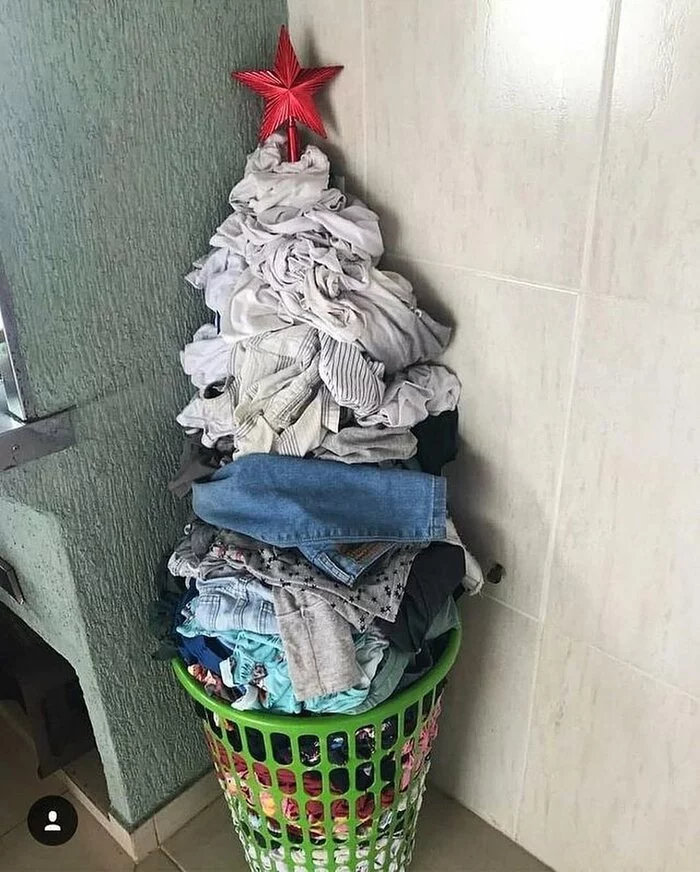 Ready - Trash can, Picture with text, Memes, Washing, Christmas tree, Cloth, Things