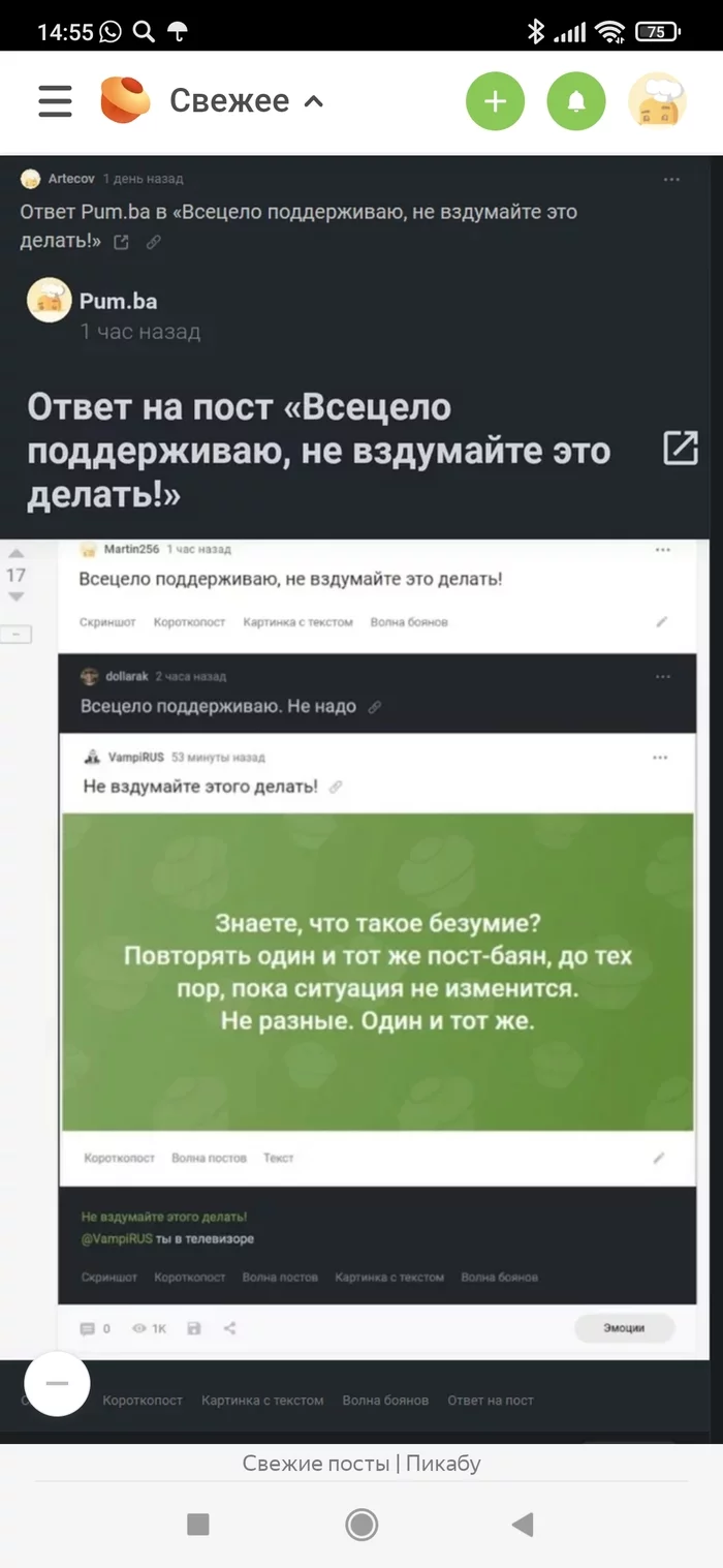 Ответ AdeptAnarhii в «Всецело поддерживаю, не вздумайте это делать!» - Скриншот, Короткопост, Картинка с текстом, Волна боянов, Мысли, Юмор, Длиннопост