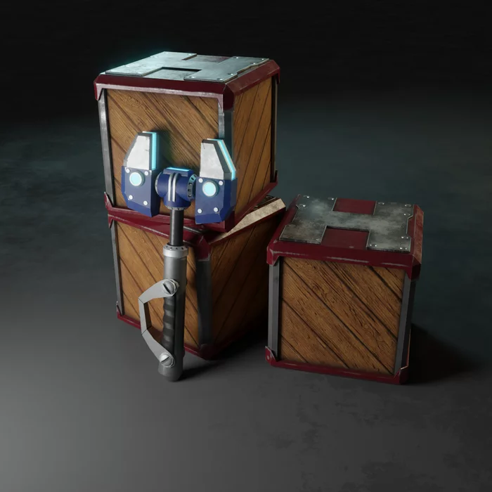 I returned to 3d, I'm trying further. Ratchet's Key and Destiny Hand Cannon - My, 3D modeling, Blender