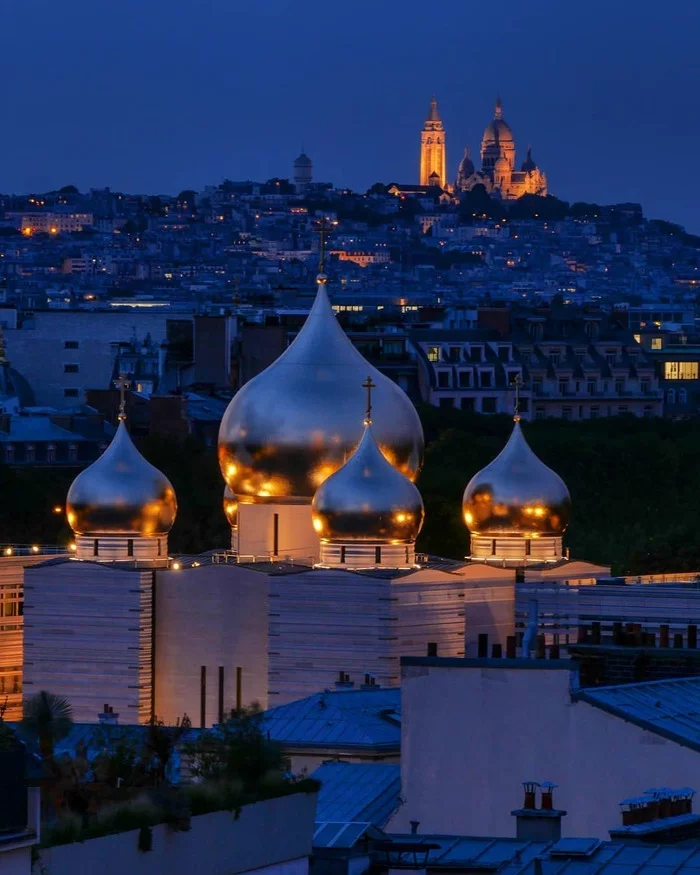 Russian Paris - Paris, France, SacrГ©-Coeur, Temple, Russian, The cathedral, Night city