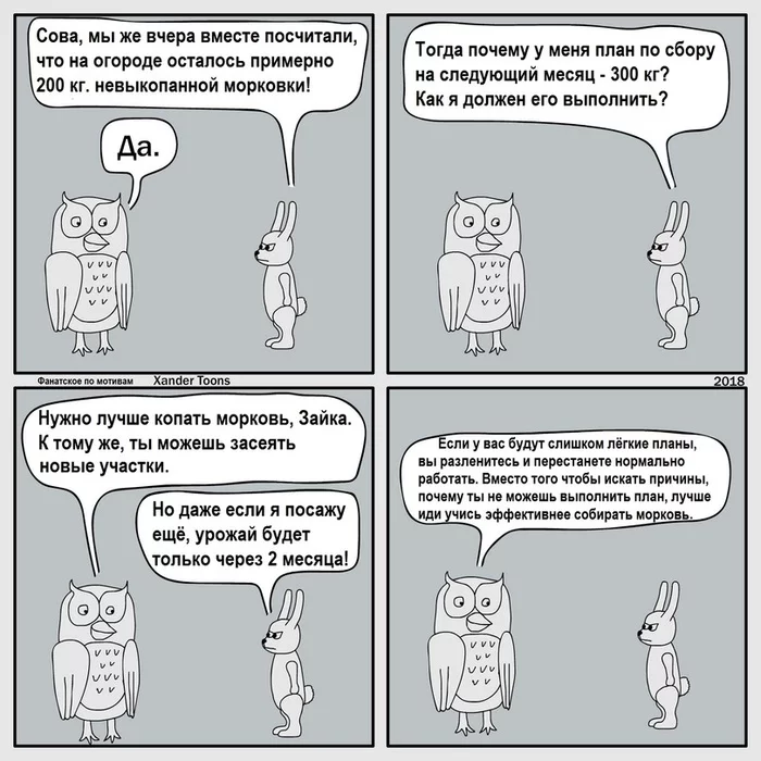 Owl effective manager, fan comic - Comics, Fan art, Fanfiction about the effective owl