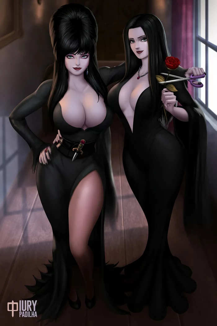 crossover - Mortisha Addams, Elvira mistress of darkness, Art