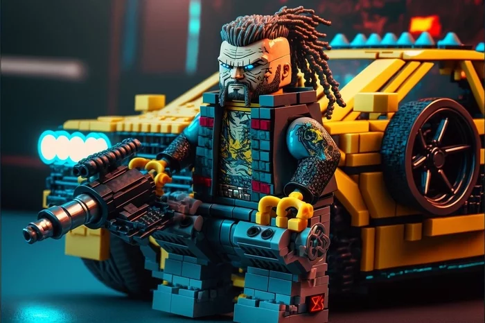 Cyberpunk 2077 LEGO sets through the eyes of a neural network - Cyberpunk 2077, Lego, Longpost, Нейронные сети, Images