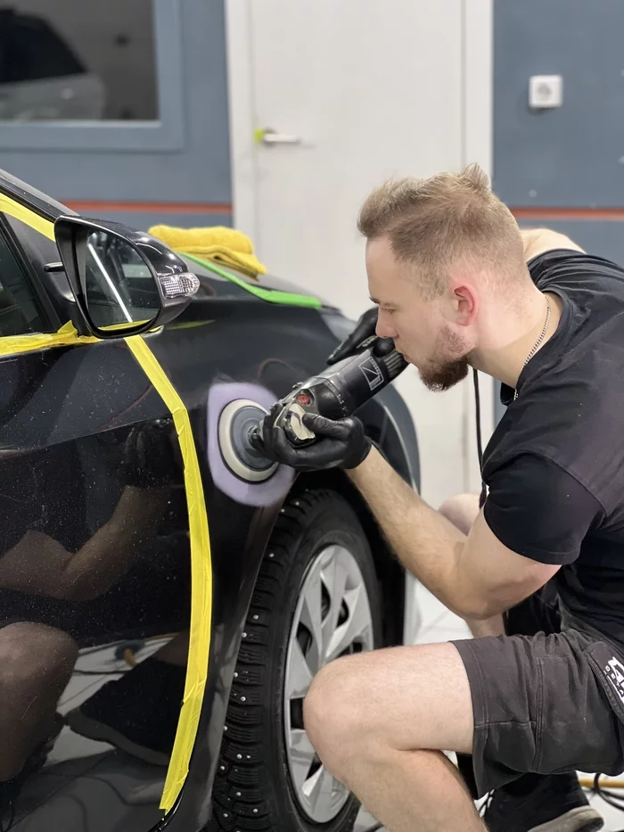 Toyota Corolla - from mat to gloss Full polishing of the body - My, Auto, Longpost, Polishing, Detaling, Motorists, With your own hands