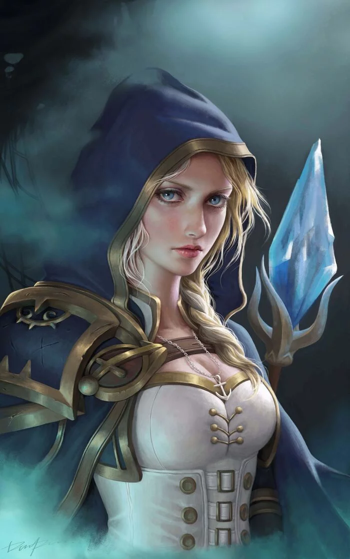daughter of the seas - Drawing, World of warcraft, Warcraft, Jaina Proudmoore, Alliance, Blizzard, Art