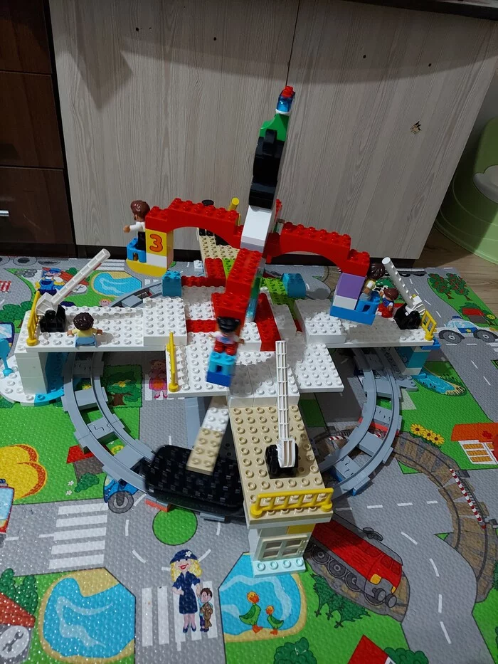 Lego Duplo Carousel - My, Homemade, LEGO duplo, Carousel, Video, Longpost