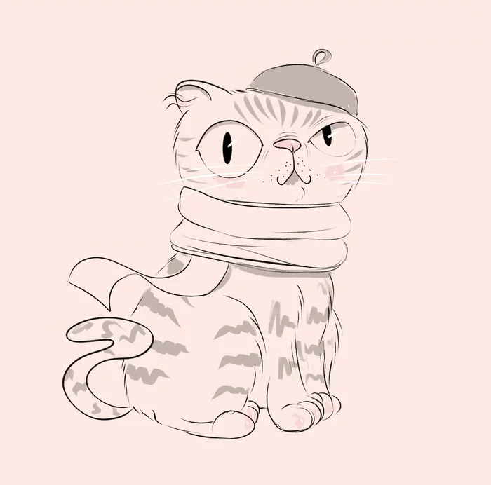 Some cute silly animals - My, Funny animals, Illustrations, cat, Mouse, Longpost